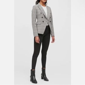 Banana Republic Double-Breasted Plaid Blazer